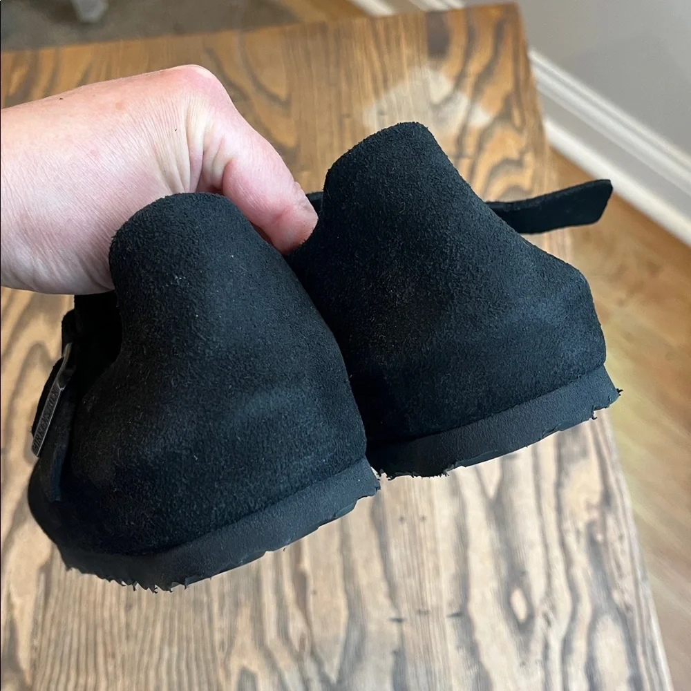 Birkenstock London Black Suede / leather Buckle shoes size 7-7.5 - Picture 5 of 10